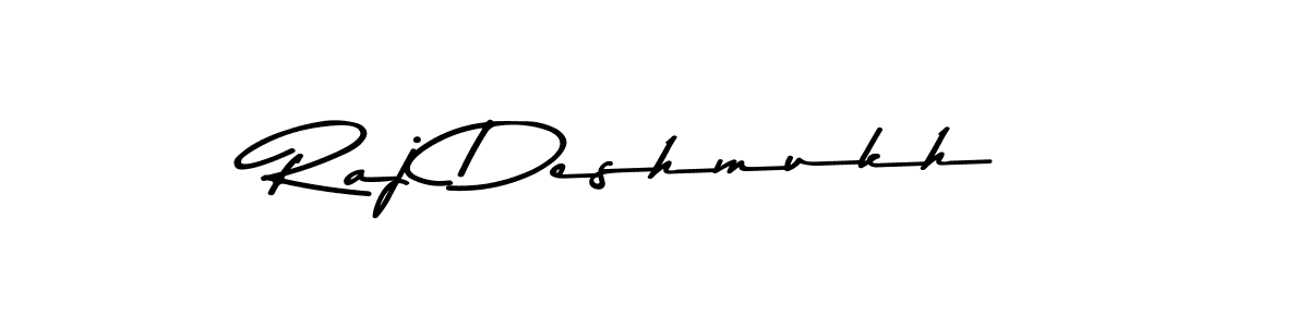 Design your own signature with our free online signature maker. With this signature software, you can create a handwritten (Asem Kandis PERSONAL USE) signature for name Raj Deshmukh. Raj Deshmukh signature style 9 images and pictures png