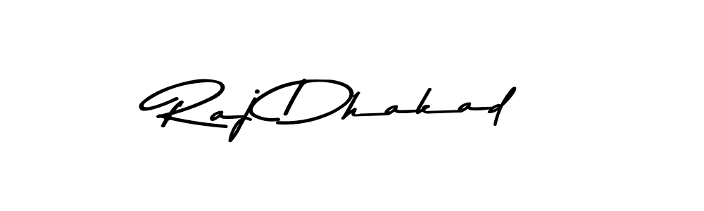 Create a beautiful signature design for name Raj Dhakad. With this signature (Asem Kandis PERSONAL USE) fonts, you can make a handwritten signature for free. Raj Dhakad signature style 9 images and pictures png