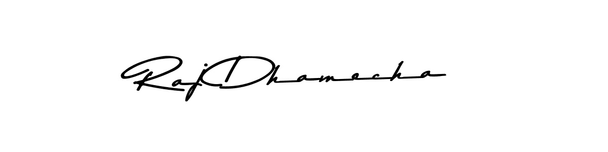 Raj Dhamecha stylish signature style. Best Handwritten Sign (Asem Kandis PERSONAL USE) for my name. Handwritten Signature Collection Ideas for my name Raj Dhamecha. Raj Dhamecha signature style 9 images and pictures png