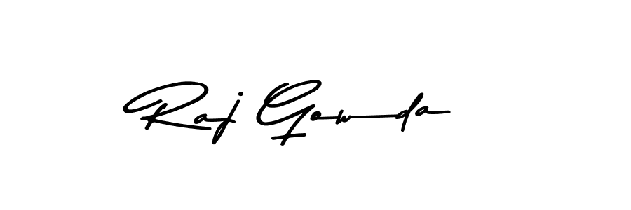 Design your own signature with our free online signature maker. With this signature software, you can create a handwritten (Asem Kandis PERSONAL USE) signature for name Raj Gowda. Raj Gowda signature style 9 images and pictures png