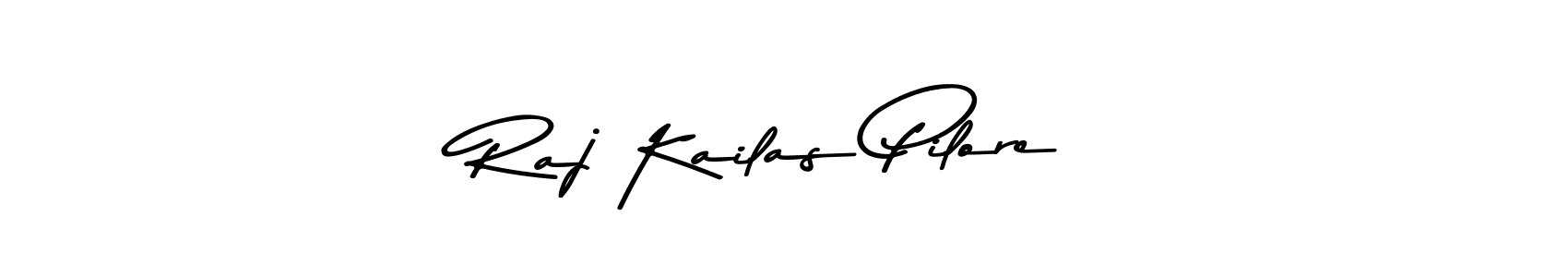 How to make Raj Kailas Pilore name signature. Use Asem Kandis PERSONAL USE style for creating short signs online. This is the latest handwritten sign. Raj Kailas Pilore signature style 9 images and pictures png