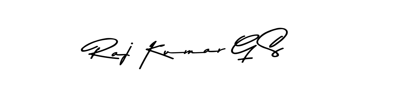 How to make Raj Kumar G S name signature. Use Asem Kandis PERSONAL USE style for creating short signs online. This is the latest handwritten sign. Raj Kumar G S signature style 9 images and pictures png