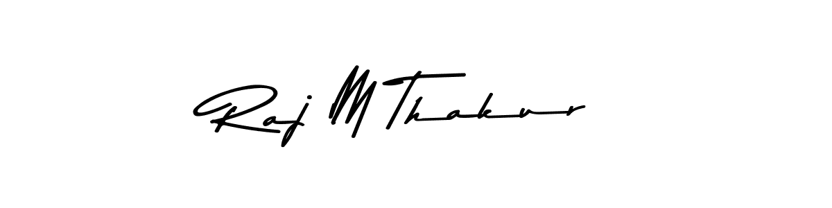 This is the best signature style for the Raj M Thakur name. Also you like these signature font (Asem Kandis PERSONAL USE). Mix name signature. Raj M Thakur signature style 9 images and pictures png