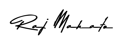 The Asem Kandis PERSONAL USE lettering style adds unique flourish to name Raj Mahato. Stand out with a custom digital autograph made in seconds. Raj Mahato signature style 9 images and pictures png