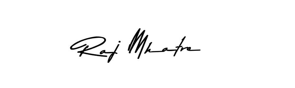How to make Raj Mhatre name signature. Use Asem Kandis PERSONAL USE style for creating short signs online. This is the latest handwritten sign. Raj Mhatre signature style 9 images and pictures png
