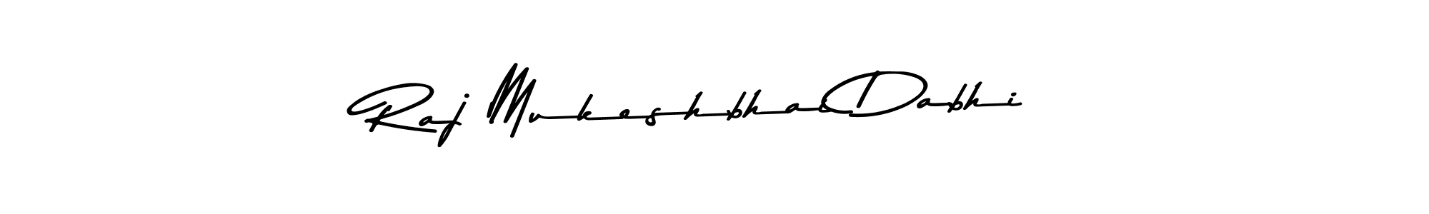 Make a beautiful signature design for name Raj Mukeshbhai Dabhi. With this signature (Asem Kandis PERSONAL USE) style, you can create a handwritten signature for free. Raj Mukeshbhai Dabhi signature style 9 images and pictures png