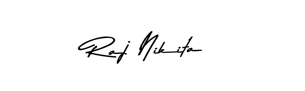 Raj Nikita stylish signature style. Best Handwritten Sign (Asem Kandis PERSONAL USE) for my name. Handwritten Signature Collection Ideas for my name Raj Nikita. Raj Nikita signature style 9 images and pictures png