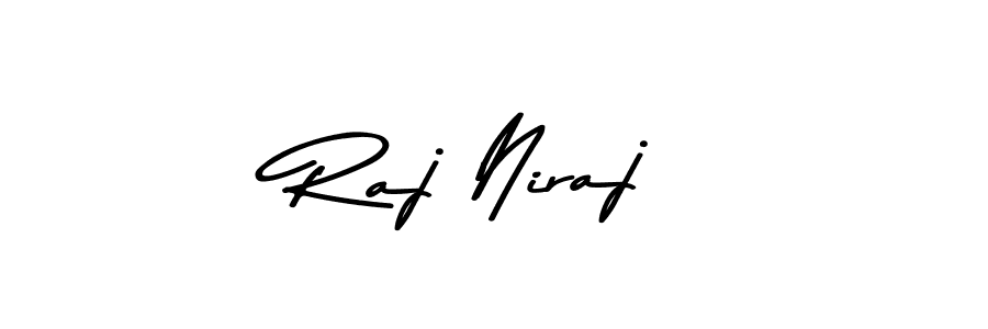How to make Raj Niraj name signature. Use Asem Kandis PERSONAL USE style for creating short signs online. This is the latest handwritten sign. Raj Niraj signature style 9 images and pictures png