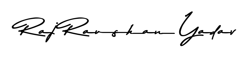 Raj Raushan Yadav stylish signature style. Best Handwritten Sign (Asem Kandis PERSONAL USE) for my name. Handwritten Signature Collection Ideas for my name Raj Raushan Yadav. Raj Raushan Yadav signature style 9 images and pictures png