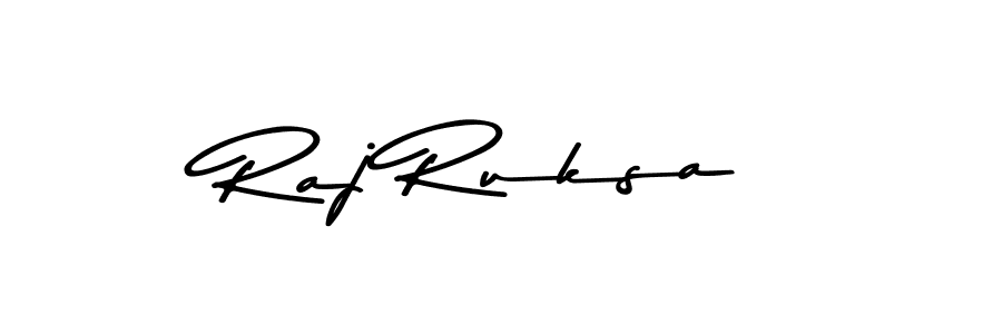 Create a beautiful signature design for name Raj Ruksa. With this signature (Asem Kandis PERSONAL USE) fonts, you can make a handwritten signature for free. Raj Ruksa signature style 9 images and pictures png