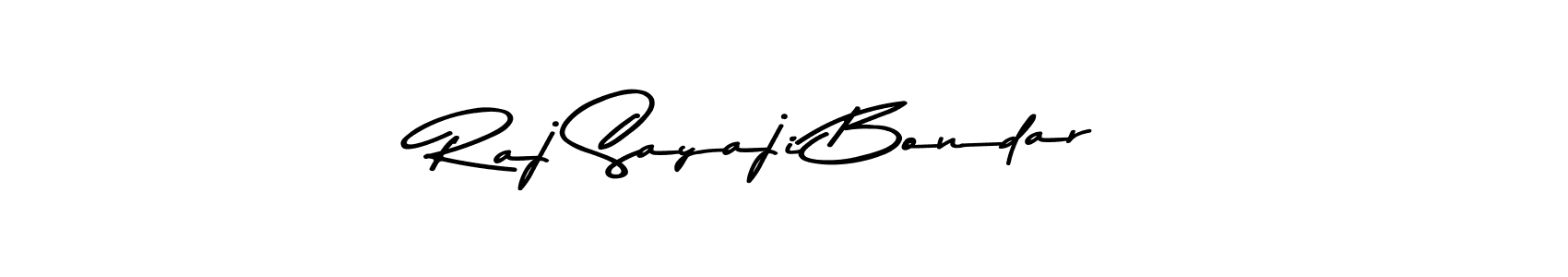 Make a beautiful signature design for name Raj Sayaji Bondar. With this signature (Asem Kandis PERSONAL USE) style, you can create a handwritten signature for free. Raj Sayaji Bondar signature style 9 images and pictures png