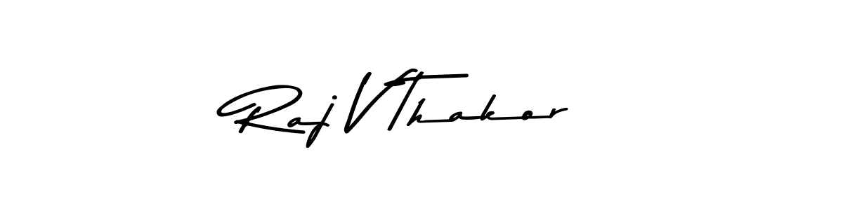 Use a signature maker to create a handwritten signature online. With this signature software, you can design (Asem Kandis PERSONAL USE) your own signature for name Raj V Thakor. Raj V Thakor signature style 9 images and pictures png