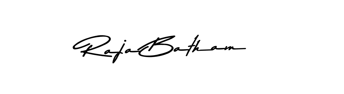 How to make Raja Batham name signature. Use Asem Kandis PERSONAL USE style for creating short signs online. This is the latest handwritten sign. Raja Batham signature style 9 images and pictures png