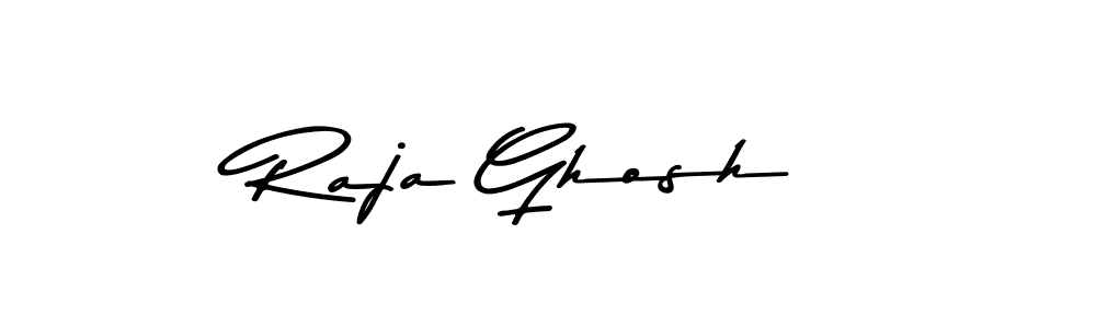 How to make Raja Ghosh name signature. Use Asem Kandis PERSONAL USE style for creating short signs online. This is the latest handwritten sign. Raja Ghosh signature style 9 images and pictures png