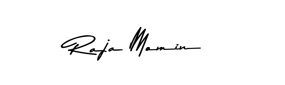 How to make Raja Momin name signature. Use Asem Kandis PERSONAL USE style for creating short signs online. This is the latest handwritten sign. Raja Momin signature style 9 images and pictures png