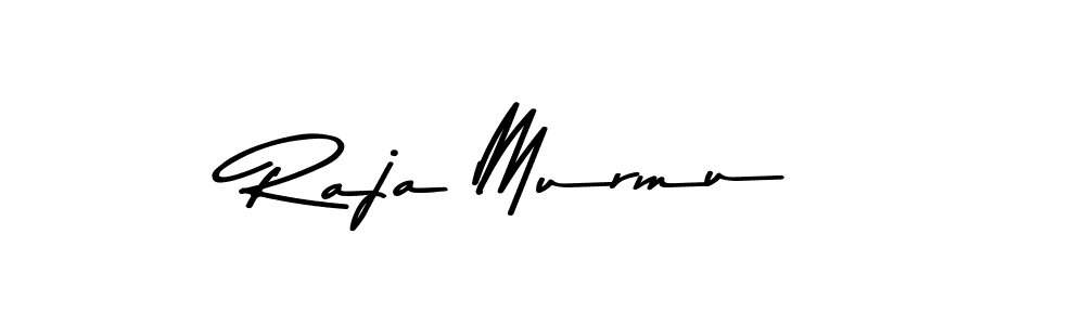 How to make Raja Murmu name signature. Use Asem Kandis PERSONAL USE style for creating short signs online. This is the latest handwritten sign. Raja Murmu signature style 9 images and pictures png