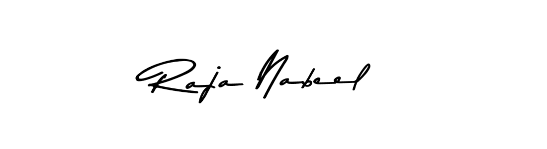 Design your own signature with our free online signature maker. With this signature software, you can create a handwritten (Asem Kandis PERSONAL USE) signature for name Raja Nabeel. Raja Nabeel signature style 9 images and pictures png