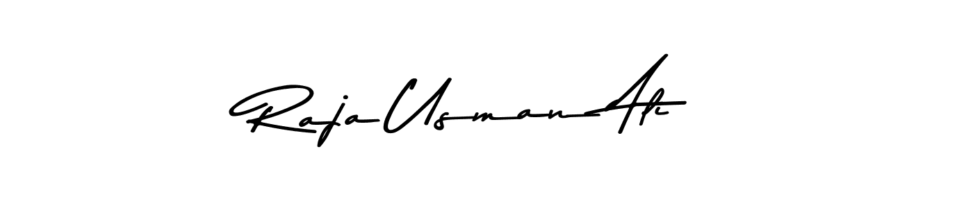 This is the best signature style for the Raja Usman Ali name. Also you like these signature font (Asem Kandis PERSONAL USE). Mix name signature. Raja Usman Ali signature style 9 images and pictures png