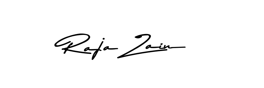 How to make Raja Zain name signature. Use Asem Kandis PERSONAL USE style for creating short signs online. This is the latest handwritten sign. Raja Zain signature style 9 images and pictures png