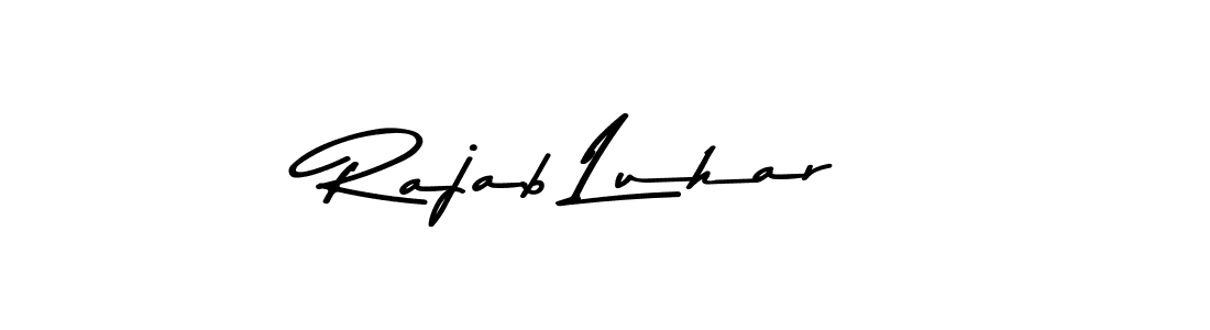 You should practise on your own different ways (Asem Kandis PERSONAL USE) to write your name (Rajab Luhar) in signature. don't let someone else do it for you. Rajab Luhar signature style 9 images and pictures png