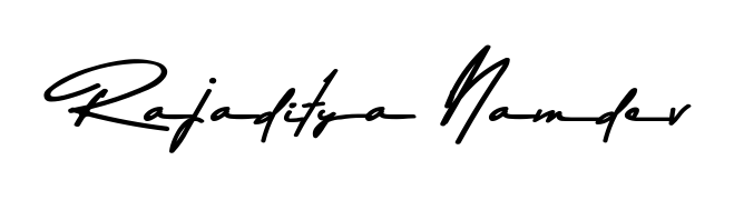 The Asem Kandis PERSONAL USE handwriting style adds charm and authenticity to name Rajaditya Namdev. A wonderful choice for personal thank-you notes. Rajaditya Namdev signature style 9 images and pictures png
