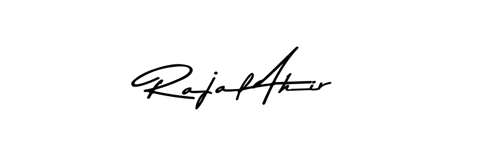 Also You can easily find your signature by using the search form. We will create Rajal Ahir name handwritten signature images for you free of cost using Asem Kandis PERSONAL USE sign style. Rajal Ahir signature style 9 images and pictures png