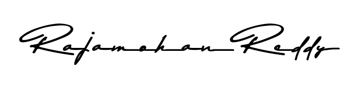A timeless handwritten aesthetic for Rajamohan Reddy. The Asem Kandis PERSONAL USE font gives your signature a handcrafted feel with natural curves. Rajamohan Reddy signature style 9 images and pictures png