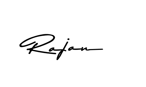 How to make Rajan name signature. Use Asem Kandis PERSONAL USE style for creating short signs online. This is the latest handwritten sign. Rajan signature style 9 images and pictures png