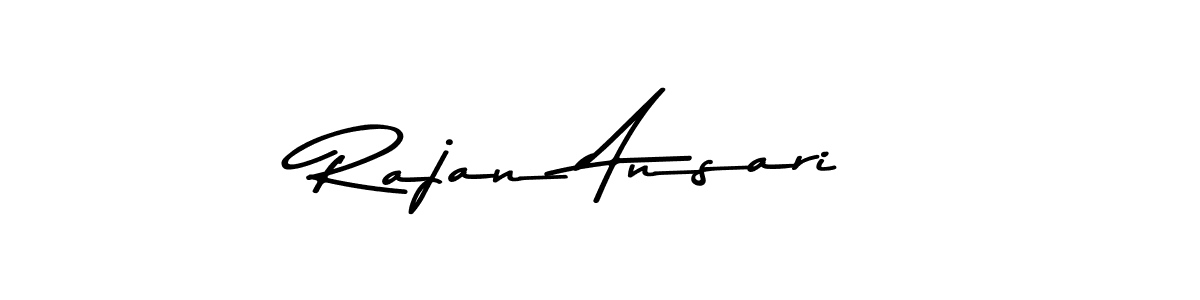 Make a beautiful signature design for name Rajan Ansari. With this signature (Asem Kandis PERSONAL USE) style, you can create a handwritten signature for free. Rajan Ansari signature style 9 images and pictures png