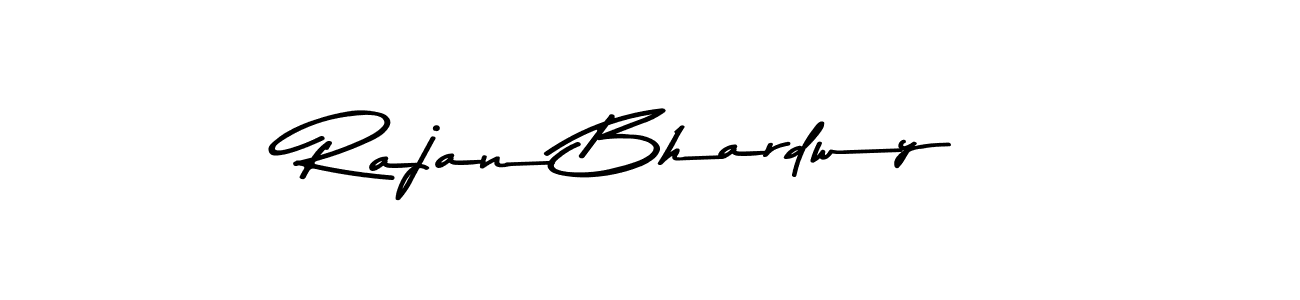 Create a beautiful signature design for name Rajan Bhardwy. With this signature (Asem Kandis PERSONAL USE) fonts, you can make a handwritten signature for free. Rajan Bhardwy signature style 9 images and pictures png