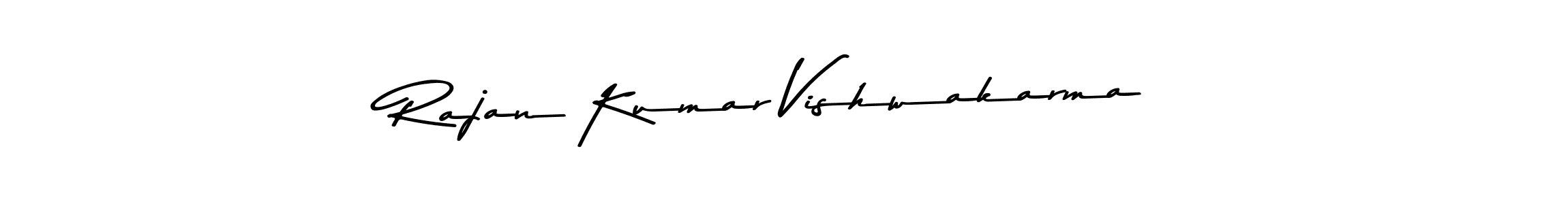 How to make Rajan Kumar Vishwakarma name signature. Use Asem Kandis PERSONAL USE style for creating short signs online. This is the latest handwritten sign. Rajan Kumar Vishwakarma signature style 9 images and pictures png
