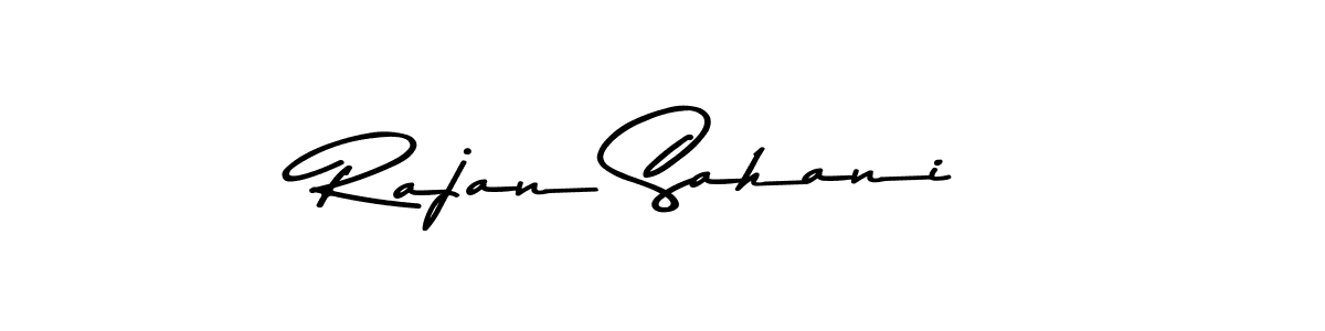 Create a beautiful signature design for name Rajan Sahani. With this signature (Asem Kandis PERSONAL USE) fonts, you can make a handwritten signature for free. Rajan Sahani signature style 9 images and pictures png