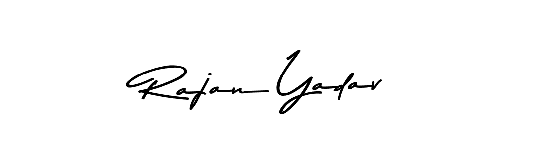 How to make Rajan Yadav name signature. Use Asem Kandis PERSONAL USE style for creating short signs online. This is the latest handwritten sign. Rajan Yadav signature style 9 images and pictures png