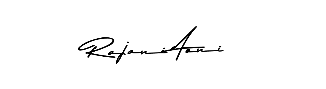 Use a signature maker to create a handwritten signature online. With this signature software, you can design (Asem Kandis PERSONAL USE) your own signature for name Rajani Aoni. Rajani Aoni signature style 9 images and pictures png