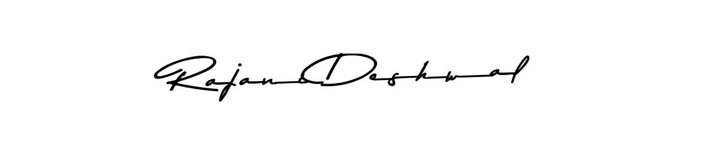 Asem Kandis PERSONAL USE is a professional signature style that is perfect for those who want to add a touch of class to their signature. It is also a great choice for those who want to make their signature more unique. Get Rajani Deshwal name to fancy signature for free. Rajani Deshwal signature style 9 images and pictures png