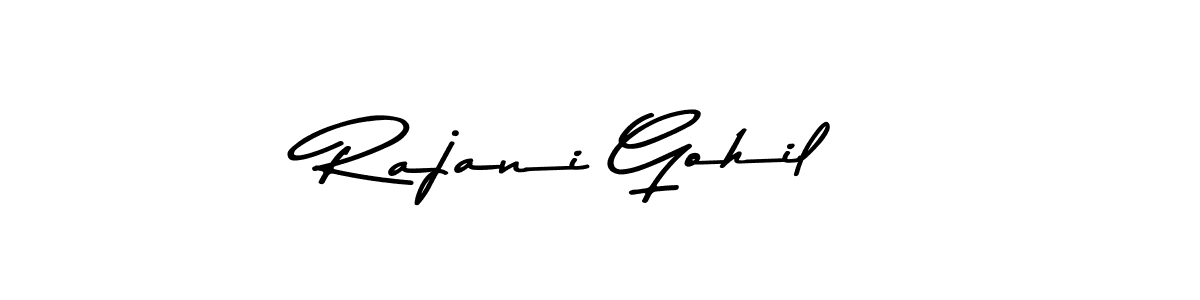 You can use this online signature creator to create a handwritten signature for the name Rajani Gohil. This is the best online autograph maker. Rajani Gohil signature style 9 images and pictures png
