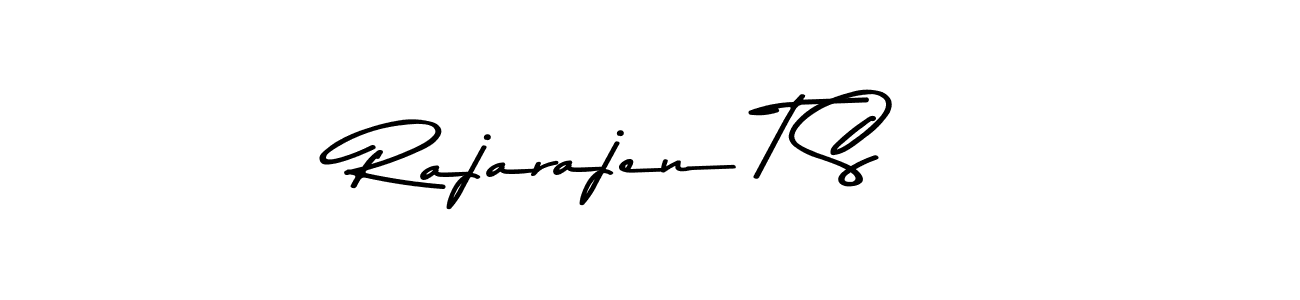 The best way (Asem Kandis PERSONAL USE) to make a short signature is to pick only two or three words in your name. The name Rajarajen T S include a total of six letters. For converting this name. Rajarajen T S signature style 9 images and pictures png