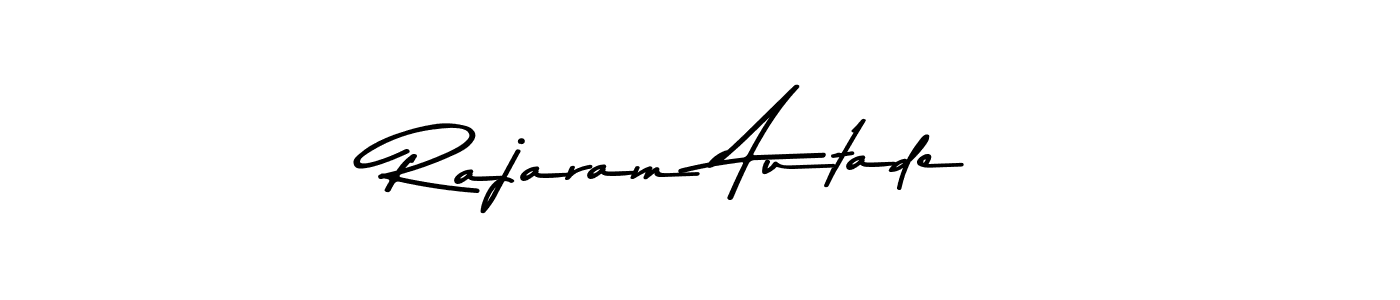 The best way (Asem Kandis PERSONAL USE) to make a short signature is to pick only two or three words in your name. The name Rajaram Autade include a total of six letters. For converting this name. Rajaram Autade signature style 9 images and pictures png