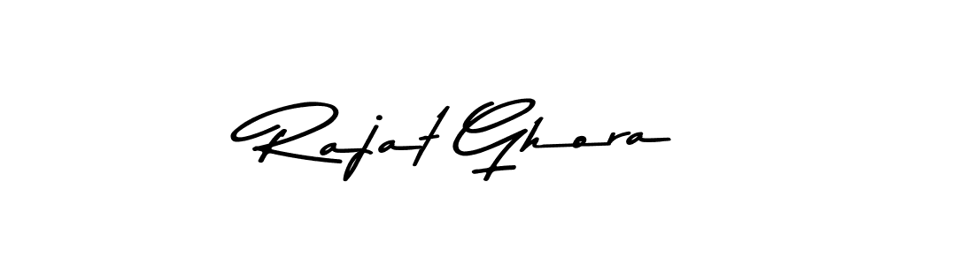 How to make Rajat Ghora name signature. Use Asem Kandis PERSONAL USE style for creating short signs online. This is the latest handwritten sign. Rajat Ghora signature style 9 images and pictures png