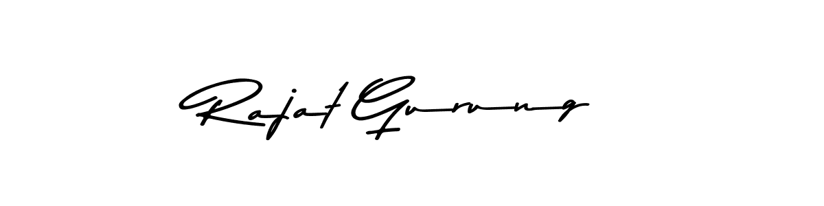 Also You can easily find your signature by using the search form. We will create Rajat Gurung name handwritten signature images for you free of cost using Asem Kandis PERSONAL USE sign style. Rajat Gurung signature style 9 images and pictures png