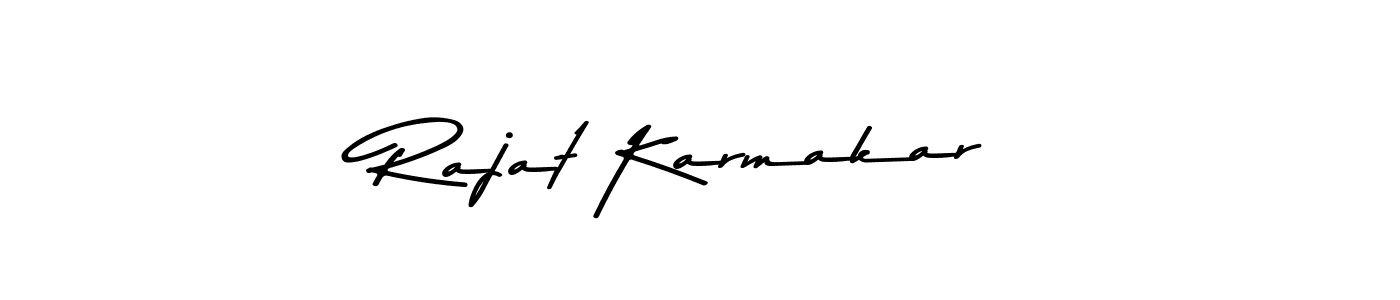 Create a beautiful signature design for name Rajat Karmakar. With this signature (Asem Kandis PERSONAL USE) fonts, you can make a handwritten signature for free. Rajat Karmakar signature style 9 images and pictures png