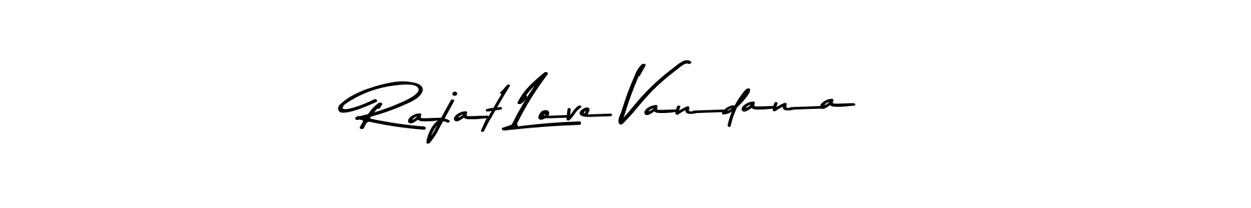 How to make Rajat Love Vandana signature? Asem Kandis PERSONAL USE is a professional autograph style. Create handwritten signature for Rajat Love Vandana name. Rajat Love Vandana signature style 9 images and pictures png