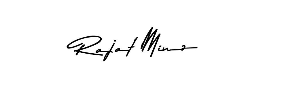 How to make Rajat Minz name signature. Use Asem Kandis PERSONAL USE style for creating short signs online. This is the latest handwritten sign. Rajat Minz signature style 9 images and pictures png