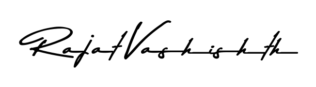 You can use this online signature creator to create a handwritten signature for the name Rajat Vashishth. This is the best online autograph maker. Rajat Vashishth signature style 9 images and pictures png