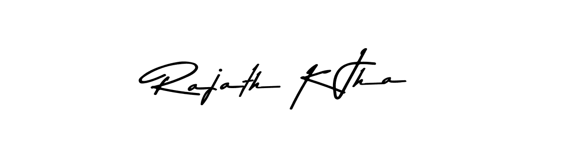 Rajath K Jha stylish signature style. Best Handwritten Sign (Asem Kandis PERSONAL USE) for my name. Handwritten Signature Collection Ideas for my name Rajath K Jha. Rajath K Jha signature style 9 images and pictures png