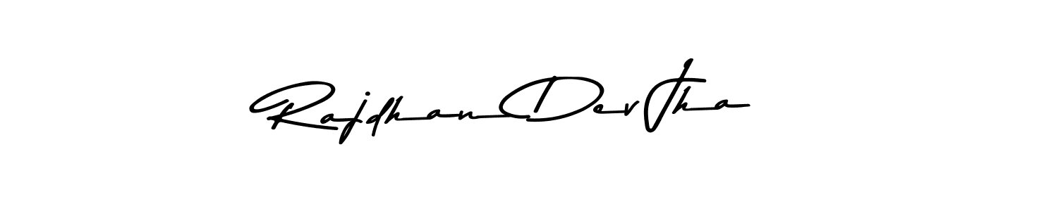 Use a signature maker to create a handwritten signature online. With this signature software, you can design (Asem Kandis PERSONAL USE) your own signature for name Rajdhan Dev Jha. Rajdhan Dev Jha signature style 9 images and pictures png