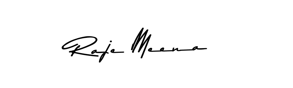 How to make Raje Meena name signature. Use Asem Kandis PERSONAL USE style for creating short signs online. This is the latest handwritten sign. Raje Meena signature style 9 images and pictures png