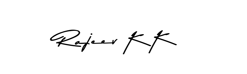 The best way (Asem Kandis PERSONAL USE) to make a short signature is to pick only two or three words in your name. The name Rajeev K K include a total of six letters. For converting this name. Rajeev K K signature style 9 images and pictures png