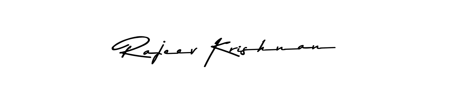 Design your own signature with our free online signature maker. With this signature software, you can create a handwritten (Asem Kandis PERSONAL USE) signature for name Rajeev Krishnan. Rajeev Krishnan signature style 9 images and pictures png
