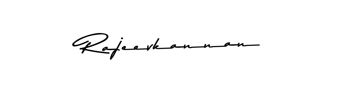 How to make Rajeevkannan name signature. Use Asem Kandis PERSONAL USE style for creating short signs online. This is the latest handwritten sign. Rajeevkannan signature style 9 images and pictures png